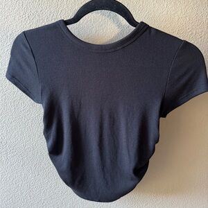 Classic Black Open Back Women's Top